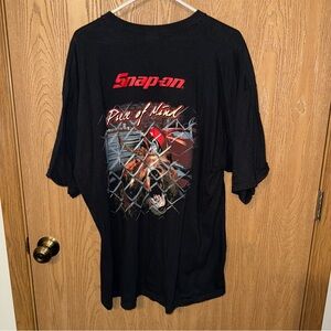 Snap-on Black Graphic Tee - Piece of Mind Design